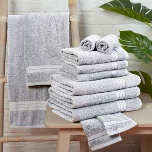 12pc Towel Bale - Silver
