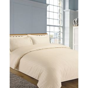Hotel Stripe 4 Pc Complete Set with Sheet - Cream