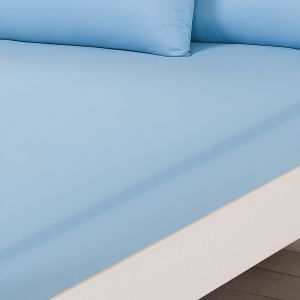 Brentfords Plain Dyed Fitted Sheet - Blue