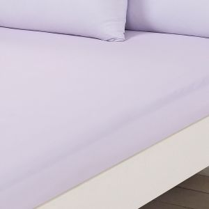 Brentfords Plain Dyed Fitted Sheet - Lilac