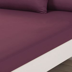 Brentfords Plain Dyed Fitted Sheet - Purple