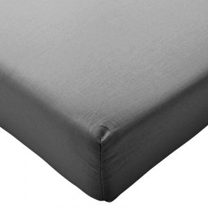 Brushed Cotton Fitted Sheet - Charcoal