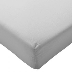Brushed Cotton Fitted Sheet - Grey