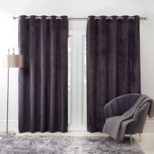 Camille Charcoal Supersoft Curtain