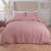 Ruffle Stripe Bedding Set - Blush Pink