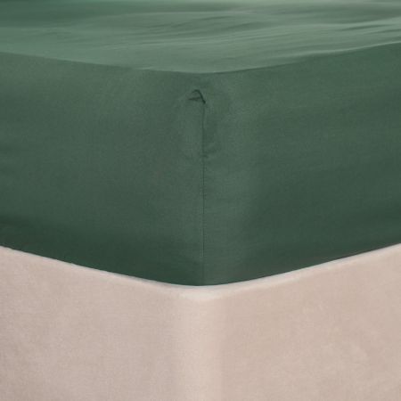 Microfibre Fitted Sheet - Forest Green