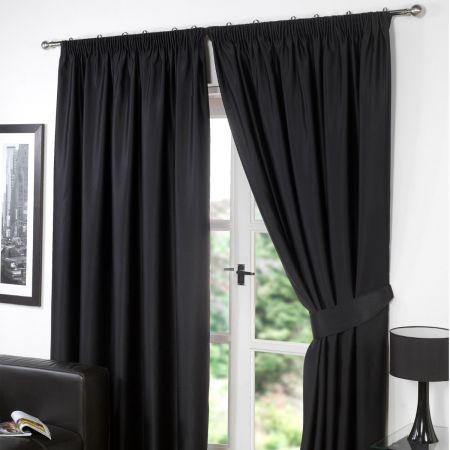 Oxford Thermal Blackout Curtains - Black