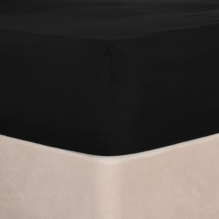 Plain Dyed Fitted Sheet - Black