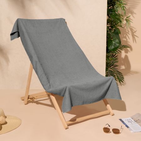 Beach Towel, Charcoal- 71x152cm