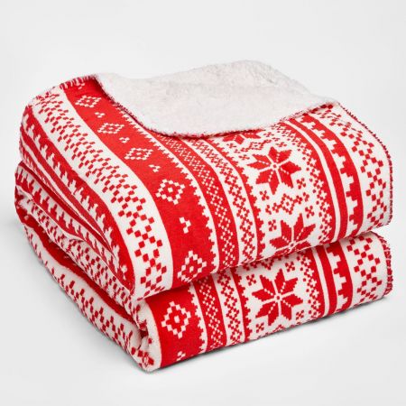 Nordic Sherpa Throw Red, 150X180Cm