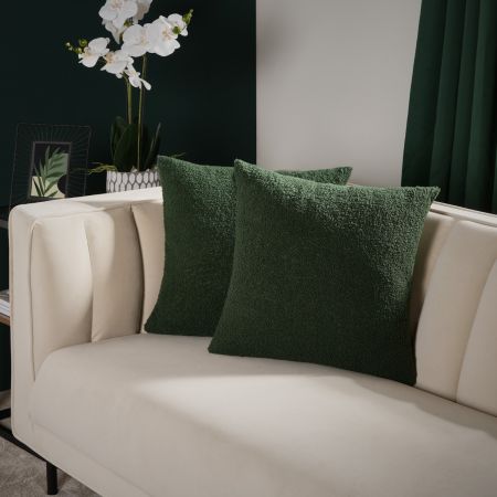Boucle Cushion Cover - Forest Green