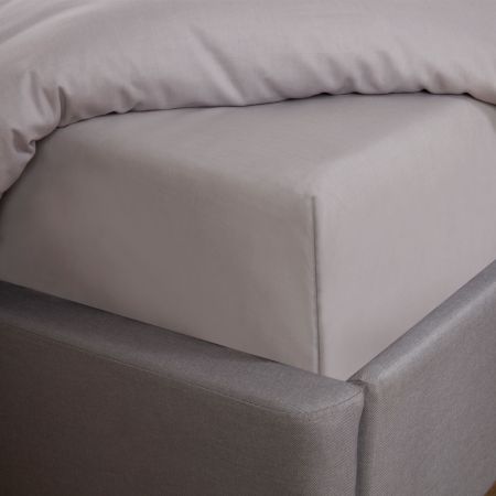 Easy Care Polycotton Fitted Sheet - Silver