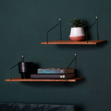 Wood Shelf, Oak -2Pc