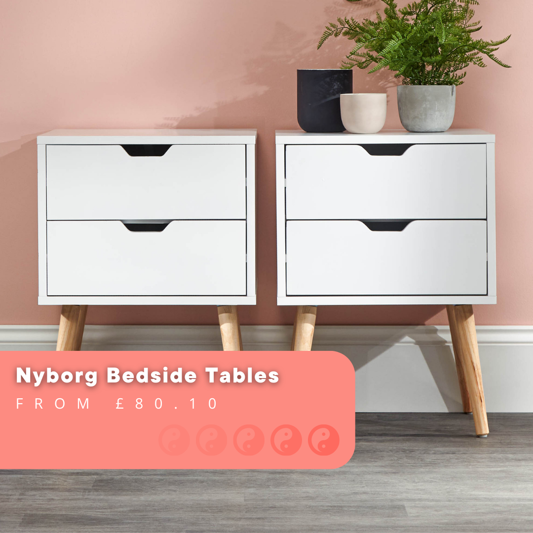 Nyborg Pair Of 2 Drawer Bedside Tables