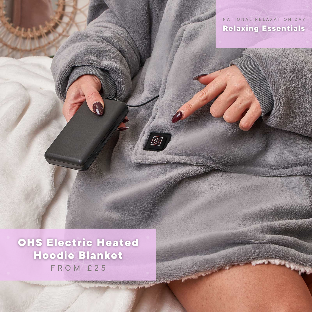 OHS Electric Heated Oversized Hoodie Blanket
