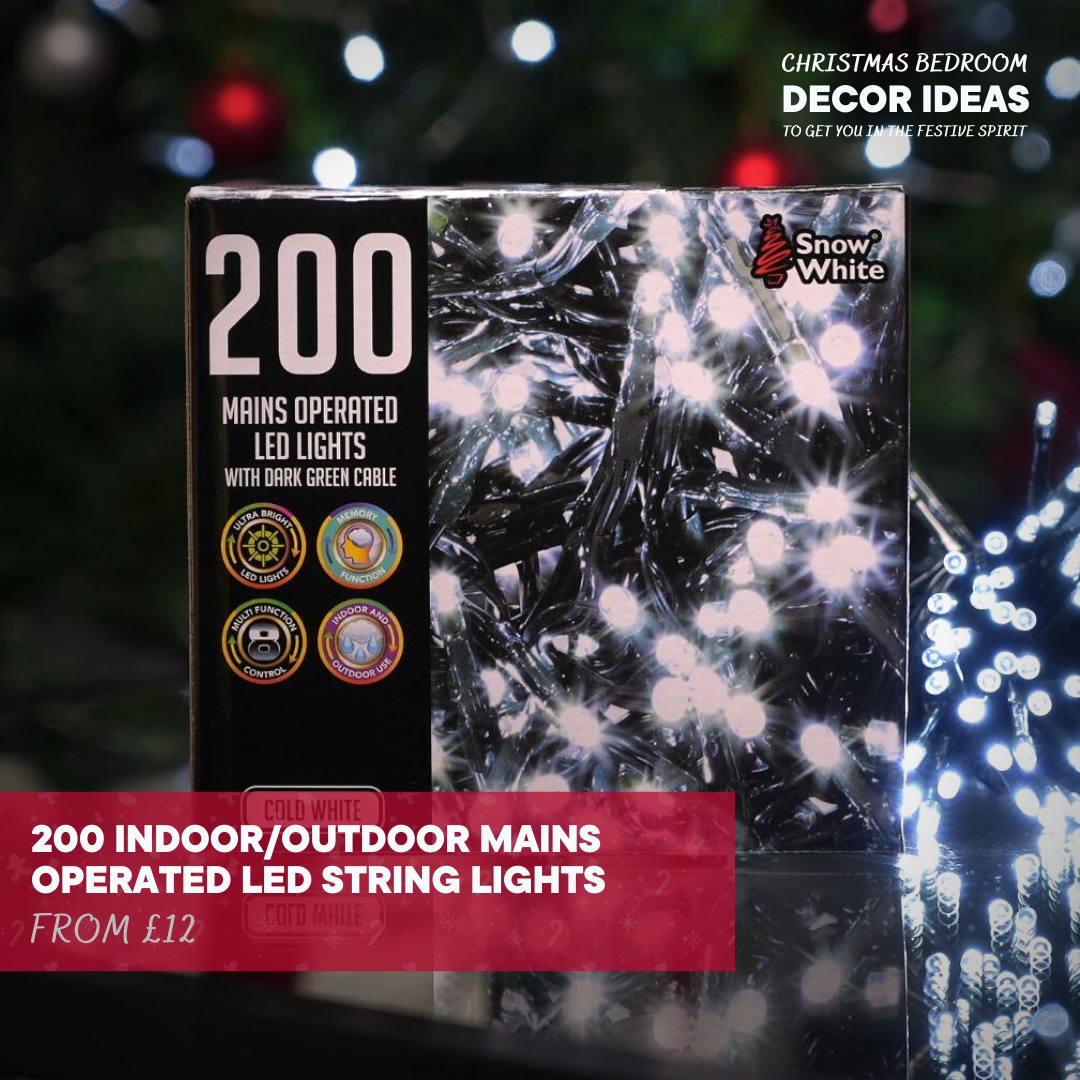 200 Indoor/Outdoor Mains Operated LED String Lights